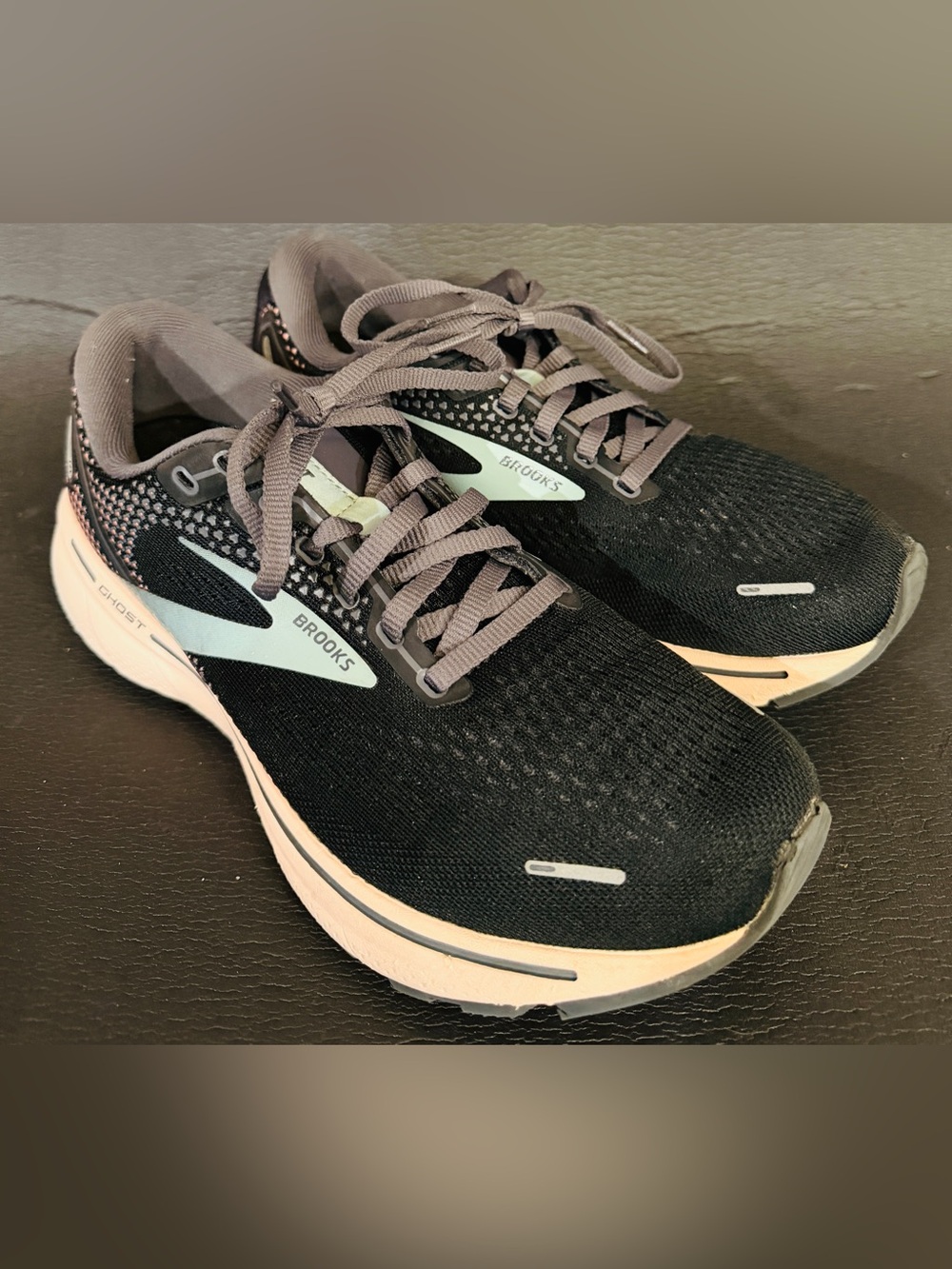 Brooks Women's Black Running Shoes with Cream Accents